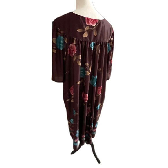 Vintage House MooMoo Roses Floral With Pockets House Lounger Dress SIZE 2X - Picture 3 of 9